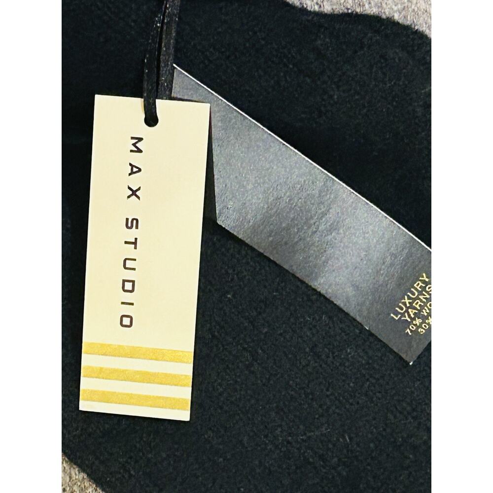 NWT Max Studio Luxury Yarn Black Sweater Women's size XL - Picture 4 of 5